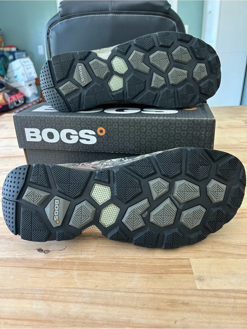 Bogs Men's Slip-On Camo Work/Hunting Boots - Green/Brown
